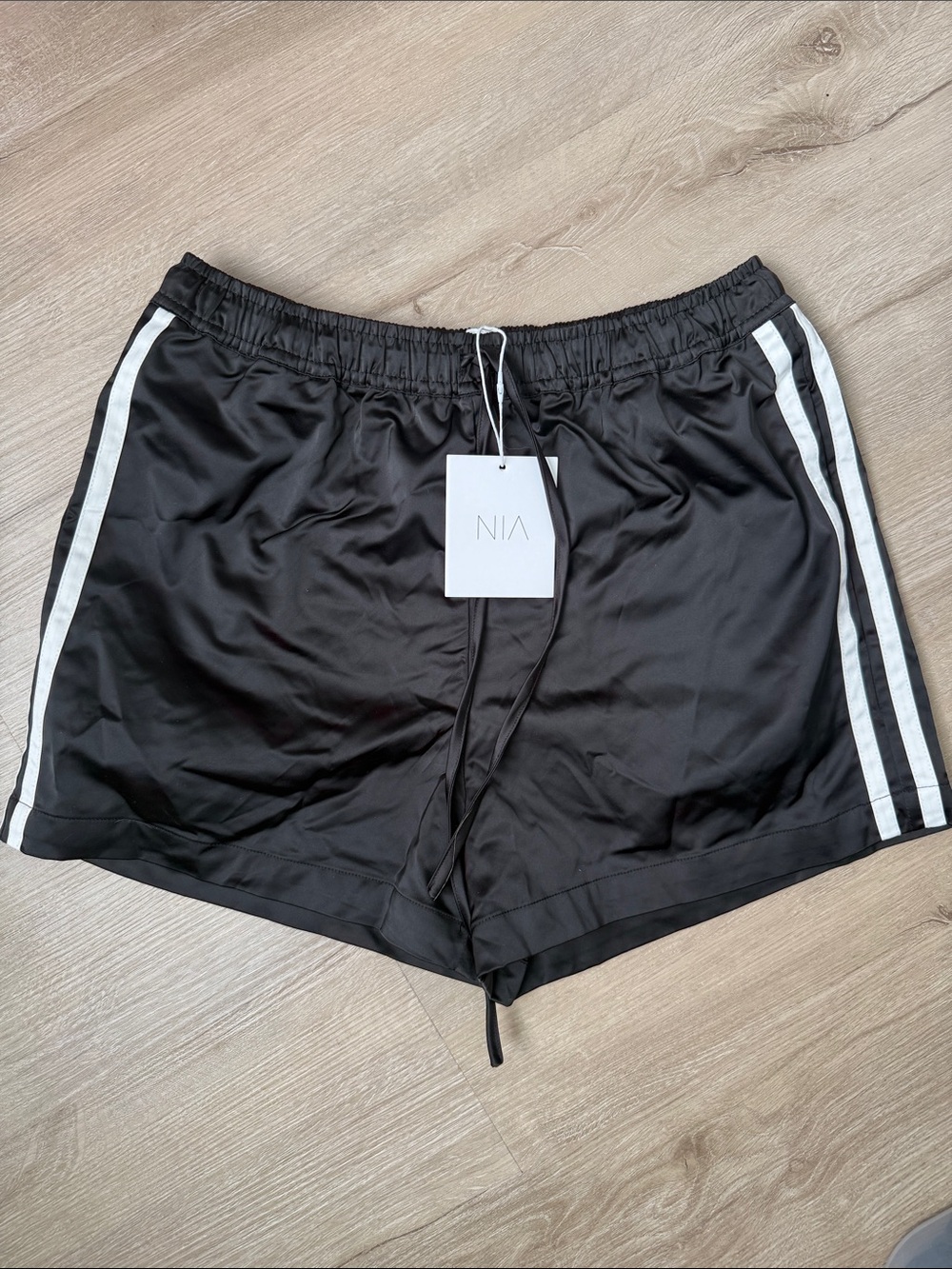 Nia the Brand Satin Track Shorts